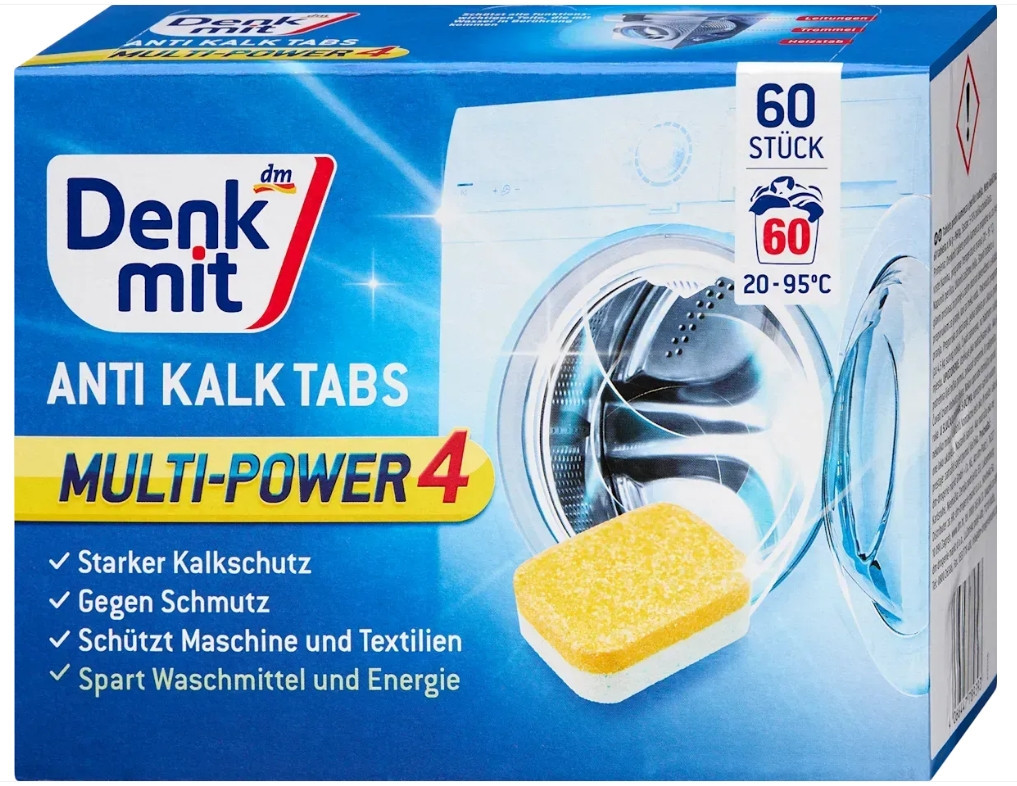 Таблетки від накипу Denkmit Anti-Kalk Tabs 60 шт