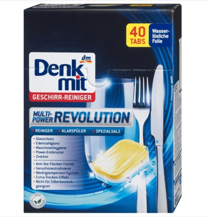 Таблетки для посудомийної машини Denkmit Revolution 40ш