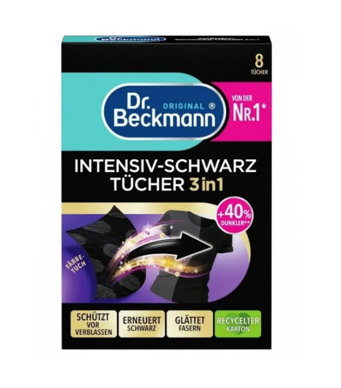 Салфетки для восстановления черного Dr.Beckmann 8 шт