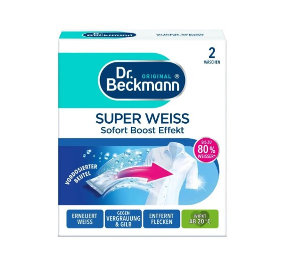 Dr.Beckmann Super Weiss вибілюючі пакетики 2x40g10